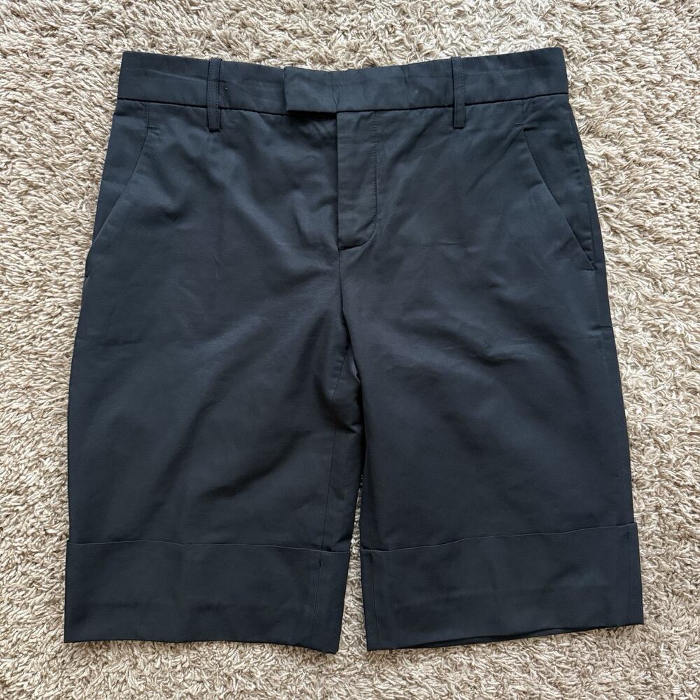 Marni Made In Italy Big Cuff Cotton Bermuda Shorts Black Dark Grey Men’s Size 31